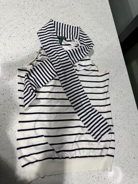 Ralph Lauren White and Navy Striped Tank Top